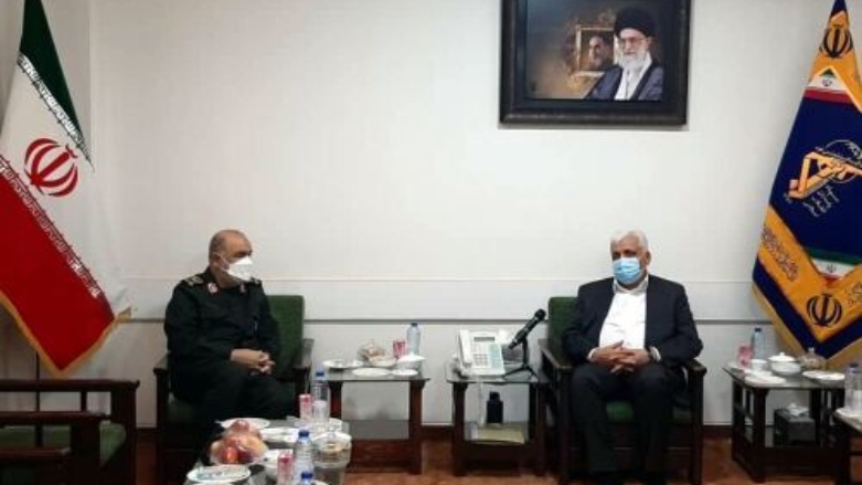 فالح الفیاض و حسین سلامی، فرماندهان حشد‌الشعبی و سپاه پاسداران